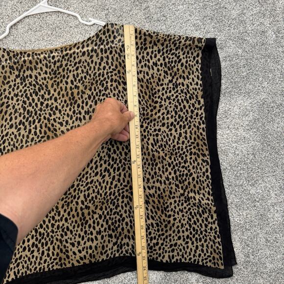 Talbots Leopard Print Kimono Top S SIlk Boho Chic Mob Wife Classic Resort Layer - Picture 2 of 8